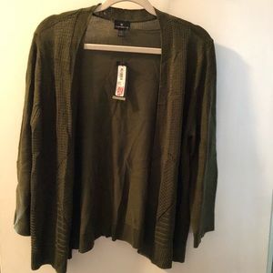 Worthington Women’s Lightweight Green Cardigan NWT